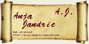 Anja Jandrić vizit kartica